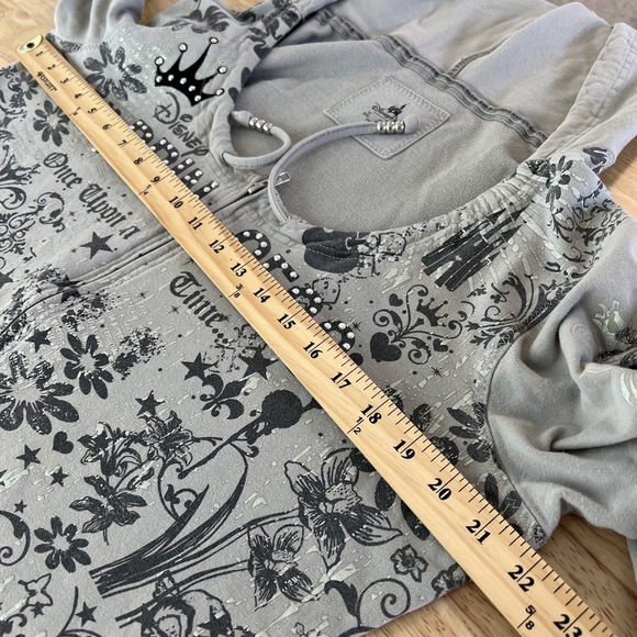 Disney Princess Once Upon a‎ Time Bling Hoodie Size XL Grunge Y2K Style Cyber - Picture 10 of 12